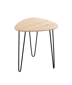 Beistelltisch BERGEN2 Ø 40 cm Eiche-Dekor/schwarz