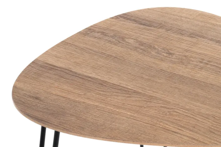 Beistelltisch BOLOGNA2 40 cm schwarz/ Eiche