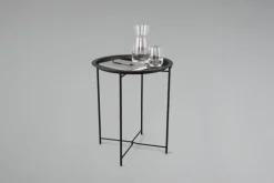 Beistelltisch CAROLINA Ø 43 cm schwarz