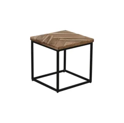 Beistelltisch 2er Set LUANDA Massivholz Akazie natur/schwarz