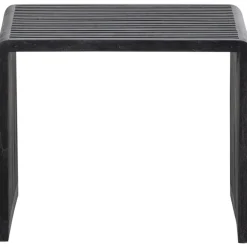 Beistelltisch 2er Set WILLA Teakholz schwarz