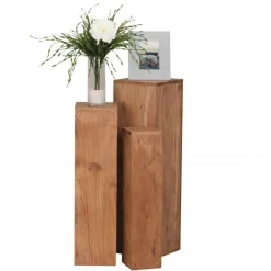 Beistelltisch 3er-Set Akazie braun