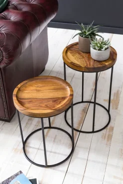 Beistelltisch 2er-Set rund