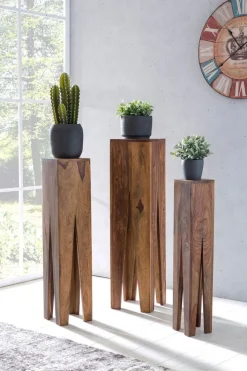 Beistelltisch 3er-Set Sheesham