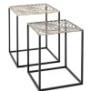 Beistelltisch 2er-Set 35x45 cm 40x50 cm bronzefarbig/schwarz