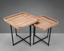Beistelltisch JENNY 57 x 57 cm braun/ schwarz