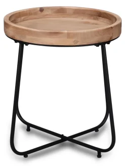 Beistelltisch JIL 52 x 48 cm braun/ schwarz