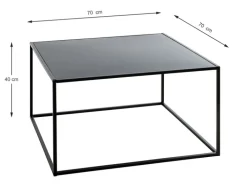 Beistelltisch MELBOURNE 70 x 70 cm schwarz