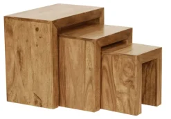 Beistelltisch MUMBAI 3er Set Akazie