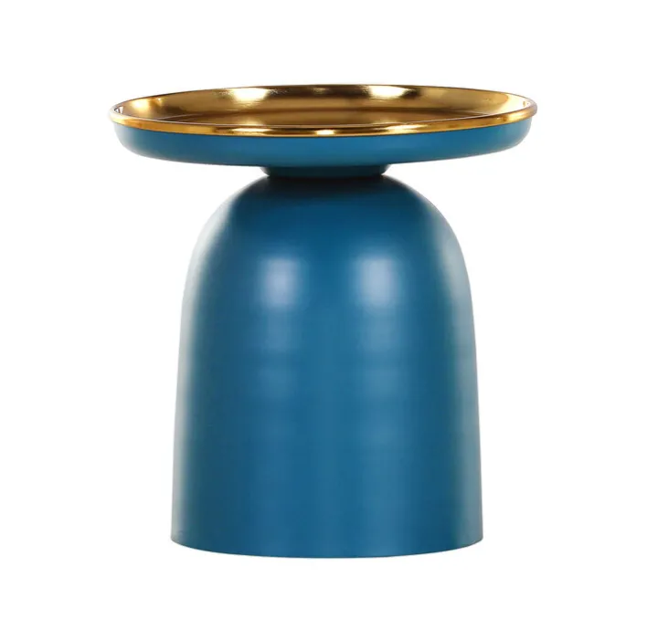 Beistelltisch MURPHY blau goldfarbig