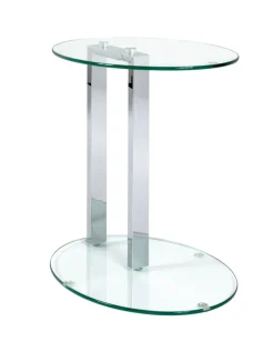 Beistelltisch oval ARTUR 2 45 x 35 cm Glas