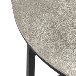 Beistelltisch PADMA 60 x 60 cm silberfarbig/schwarz