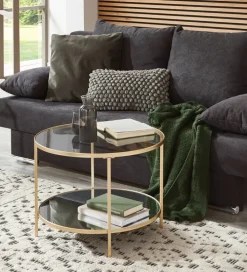 Beistelltisch PORTO 60 x 45 cm goldfarbig