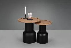 Beistelltisch RONJA 40 x 46 cm braun/ schwarz