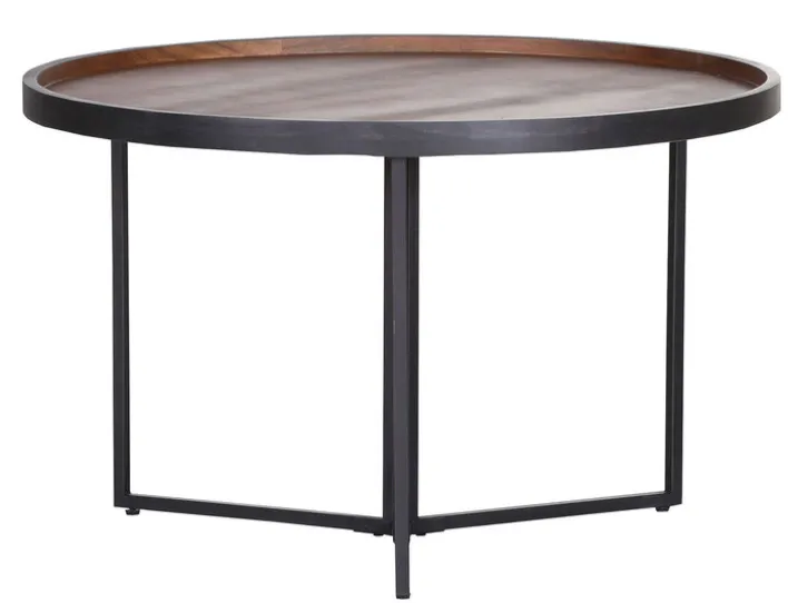 Beistelltisch RORY 80 cm Mango massiv/ schwarz