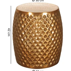 Beistelltisch rund 32 cm Goldfarbig