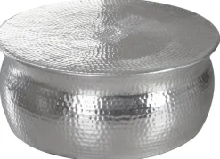 Beistelltisch rund 75 cm Silberfarbig