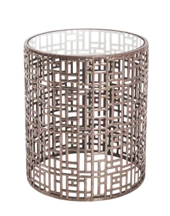 Beistelltisch rund ENZ I 38 cm Metall kupferfarbig