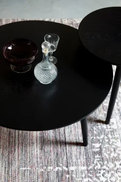 Beistelltisch rund FABIO 50 cm Eiche schwarz