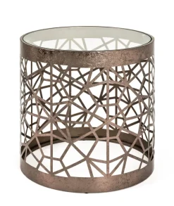 Beistelltisch rund FILIA 1 50 cm Metall antikbronze