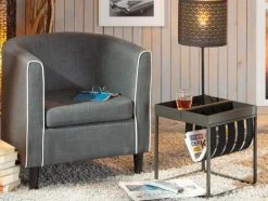 Beistelltisch TILL 35 x 40 cm Metall Anthrazit