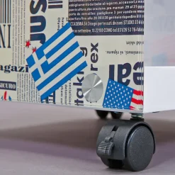 Beistelltisch TOM 38x46x33,5 cm weiß/Motiv