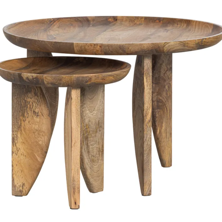 Beistelltisch-Set HIGH HEELS 2-teilig Mangoholz