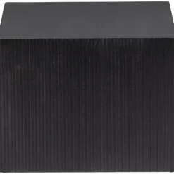 Beistelltisch-Set SANNE 2-teilig quardratisch Kiefer-Dekor schwarz lackiert