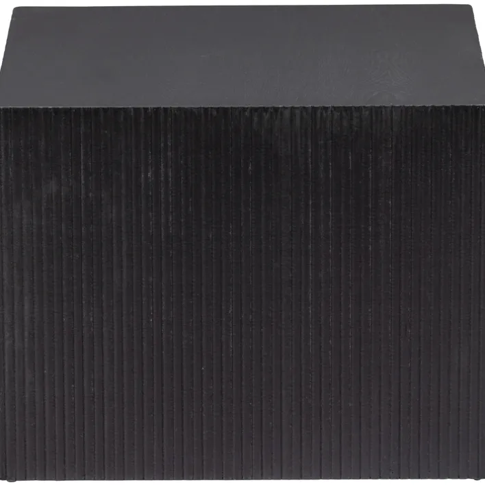 Beistelltisch-Set SANNE 2-teilig quardratisch Kiefer-Dekor schwarz lackiert