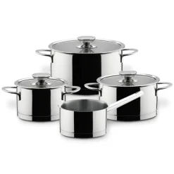 Berndes Topf-Set MILLESIMA 4-teilig Edelstahl/Glas