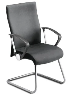 Besucherstuhl NEO Stoffbezug Schwarz