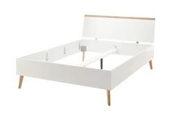 Bett LENA weiß/ braun