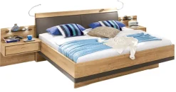 Bett WEGA 180 x 200 cm Eiche teilmassiv