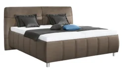 Bettgestell PALLAS 180 x 200 cm Lederlook braun