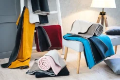 Biederlack Wende-Wohnplaid 150 x 200 cm braun/grau/beige