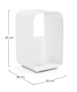 bizzotto Akku LED Tischlampe RIDLEY 45 cm weiß