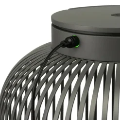 blomus Akku LED Tischlampe Laterne LITO 30 cm granity grey