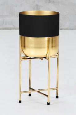 Blumenständer THEMIBE 2-teilig goldfarbig/ schwarz