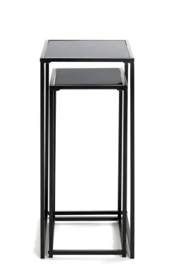 Blumensäulen 2er-Set schwarz