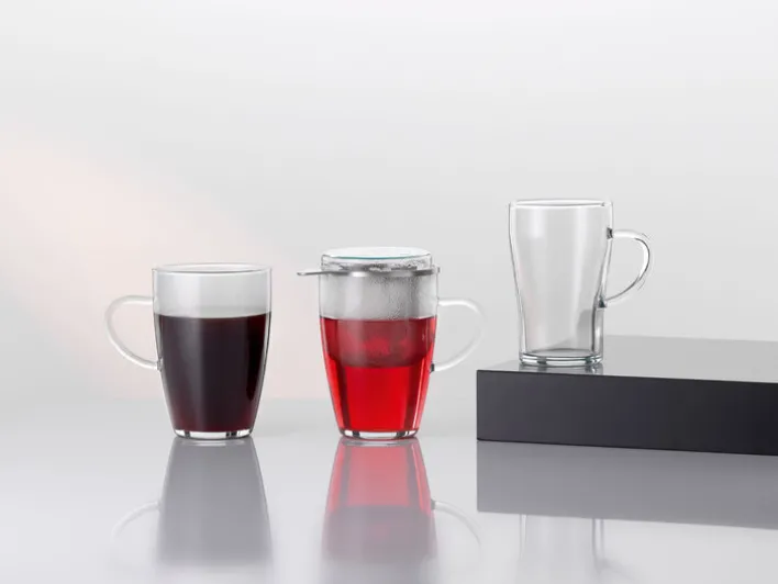 BOHEMIA SELECTION Tee- / Kaffeeglas LYRA 2er Set transparent