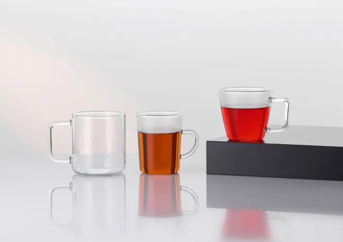 BOHEMIA SELECTION Tee-/ Kaffeeglas CHARME 2er Set Glas