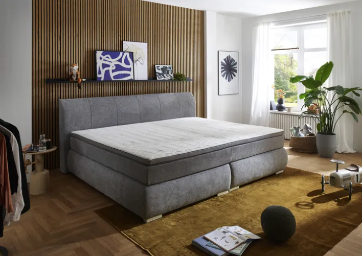Boxspringbett CODY 240 x 200 cm grau