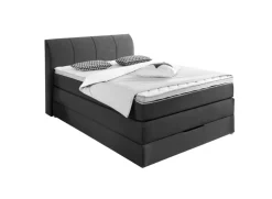 Boxspringbett PAULA 140 x 200 cm anthrazit