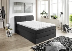 Boxspringbett PAULA 140 x 200 cm anthrazit