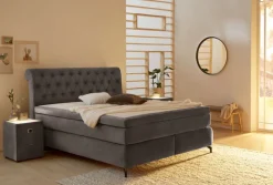 Boxspringbett SVENJA 180 x 200 cm grau