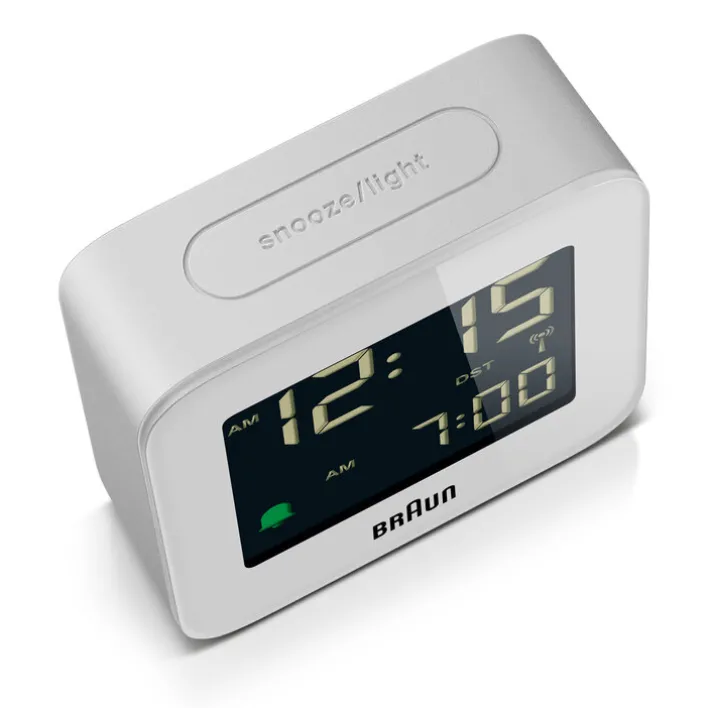 BRAUN Funkwecker flach weiß