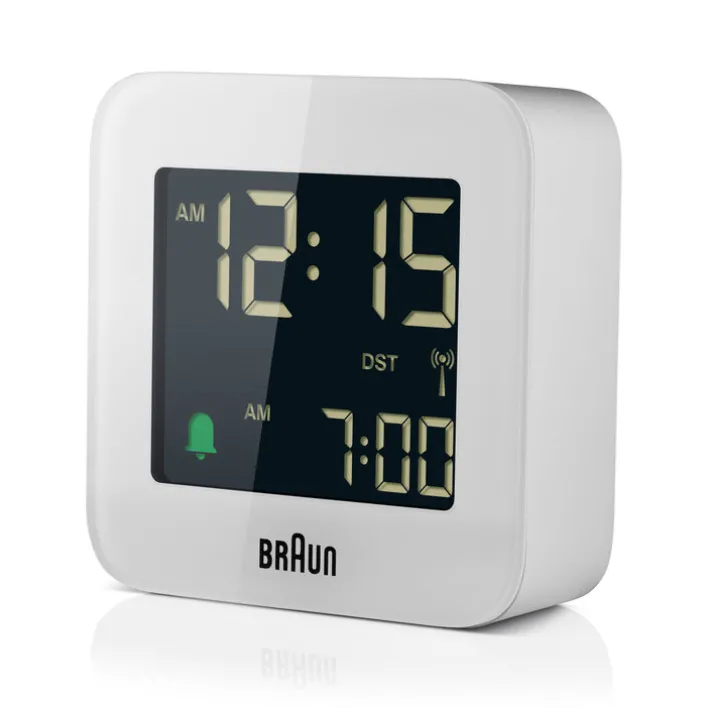 BRAUN Funkwecker flach weiß