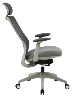 Bürostuhl KAYA grau/ alufarbig