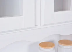 Buffet ADRIAN 88x198x43 cm Massivholz Kiefer weiß