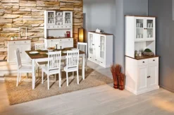 Buffet JACOB 6.2 weiß Massivholz / braun